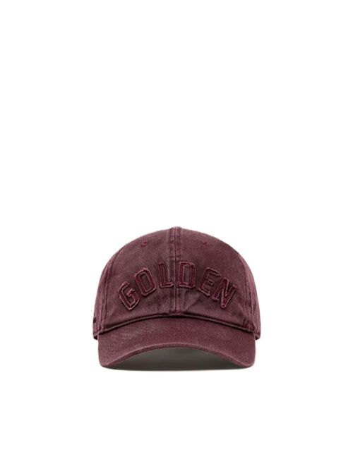 Cappellino da baseball di colore bordeaux con patch Golden ton sur ton Golden Goose | GUP02837.P002564.40233WINDSOR WINE